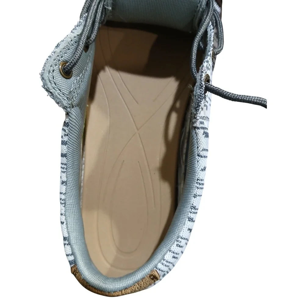 Twisted X Mens Size 9M Eco-Tred Fabric Leather Upper Boat Shoes Casual Lace Up